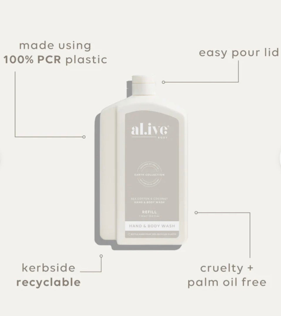 1 Litre Wash Refill - Sea Cotton & Coconut