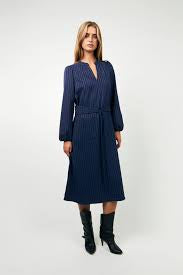 Paris Midi Dress - Dark Navy