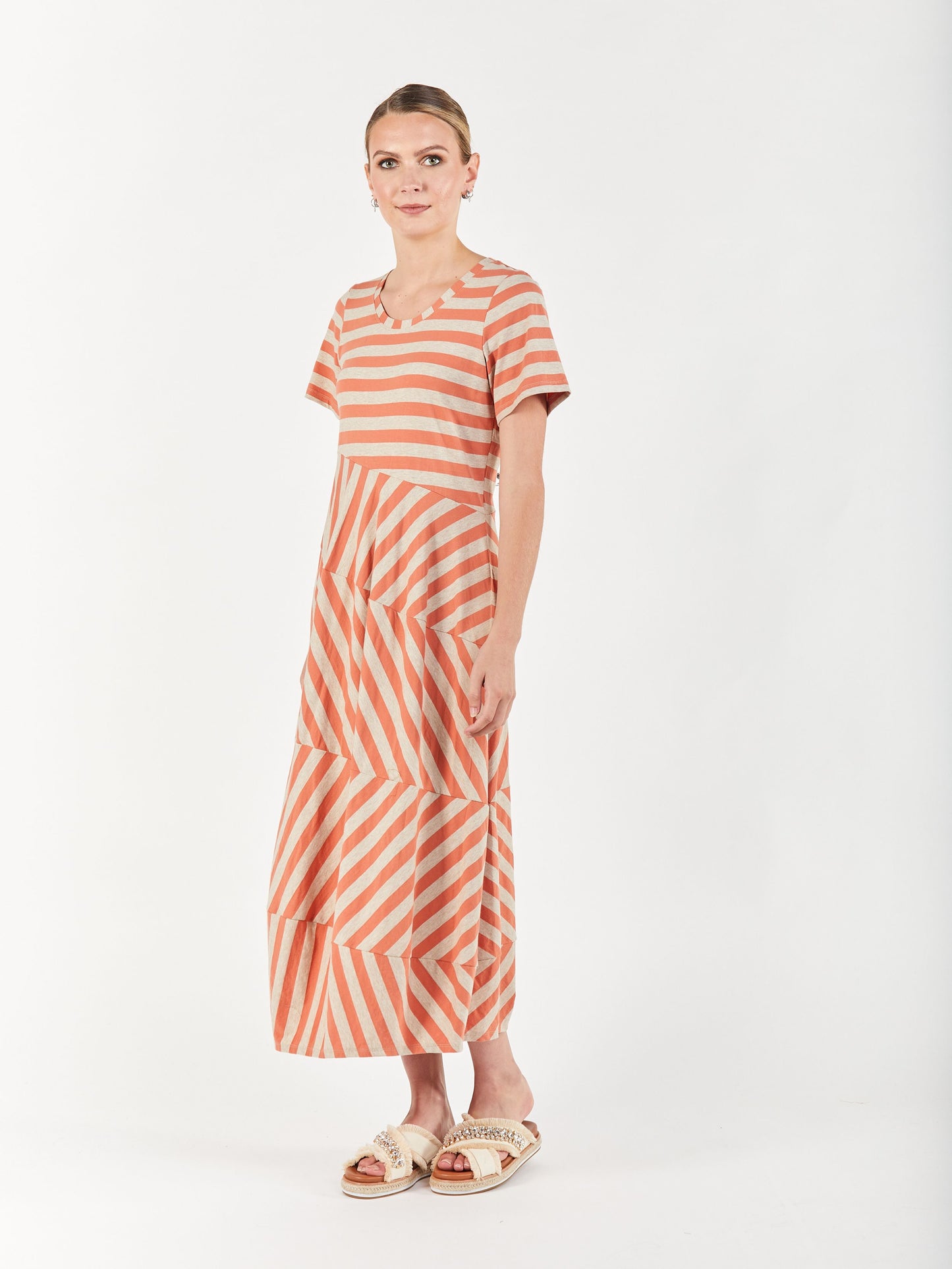 Cabo Cocoon Dress - Tangerine