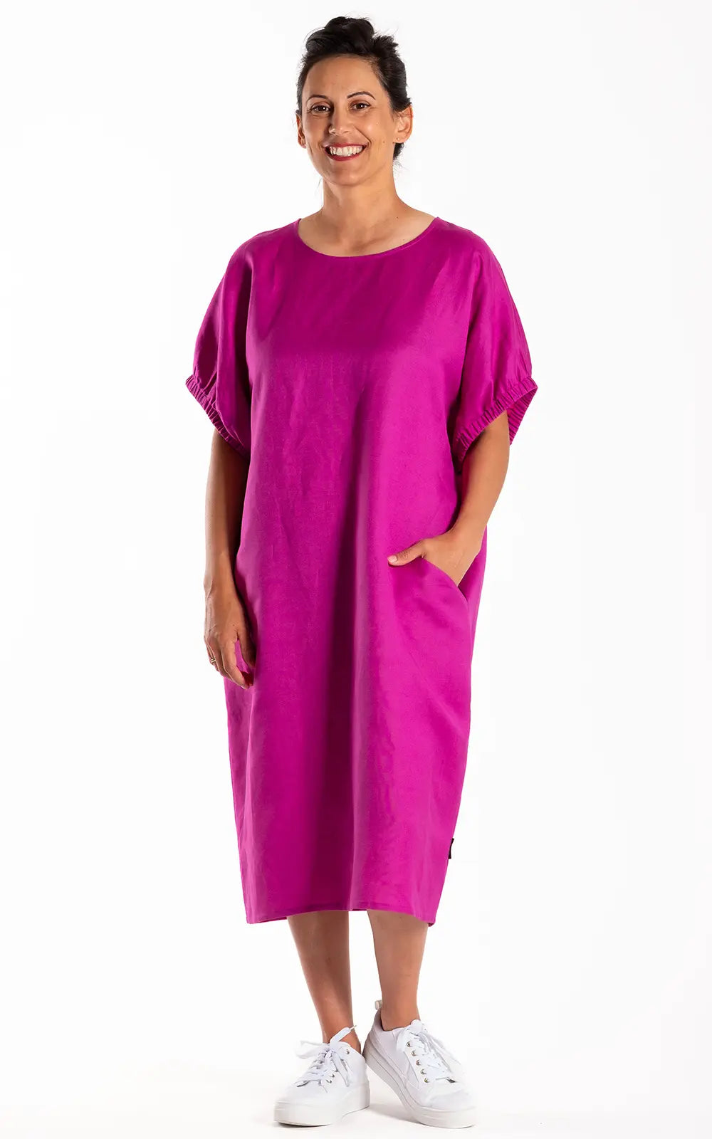 Sofia Dress - Cerise