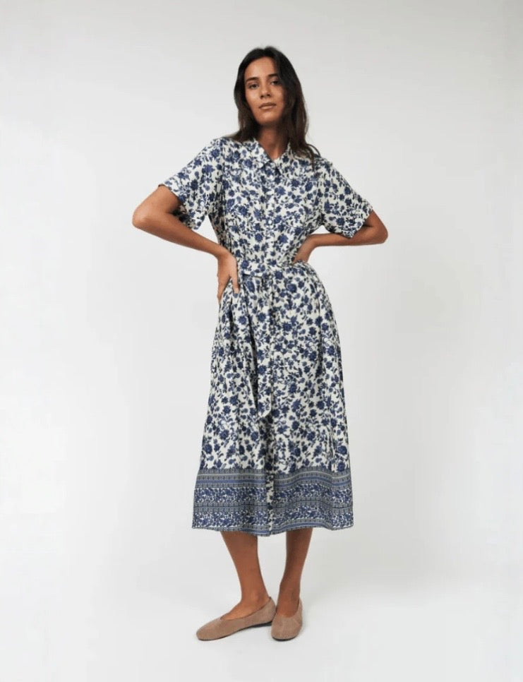 Blake Midi Dress - Blue