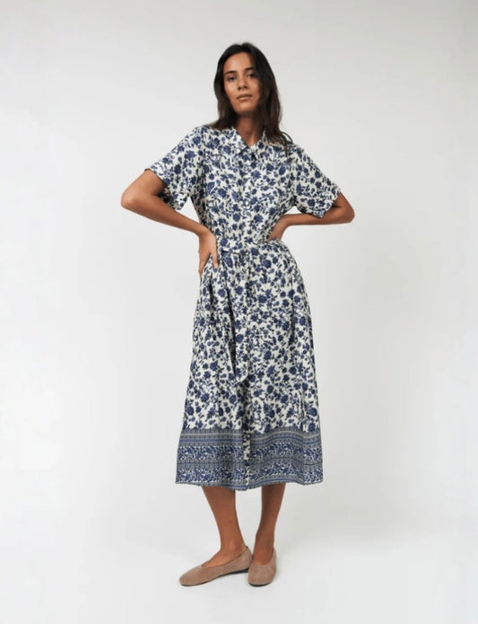Blake Midi Dress - Blue