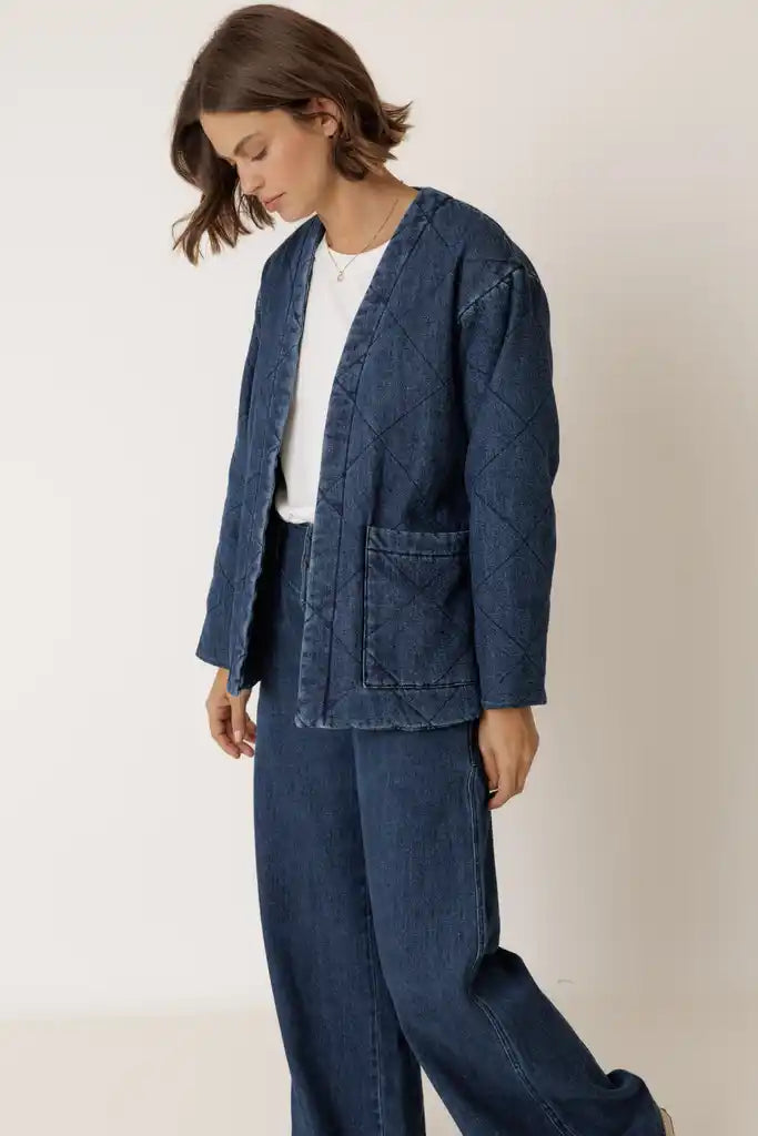 Quilted Denim Jacket