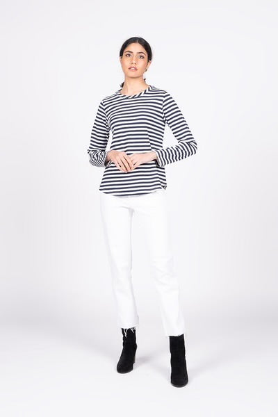 Emilia Top - Navy Stripe