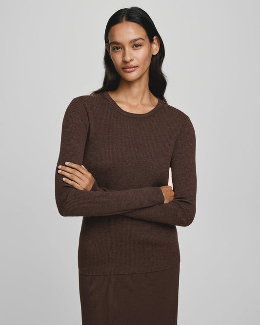 Criselle Avalina Rib Pullover - Hot Fudge