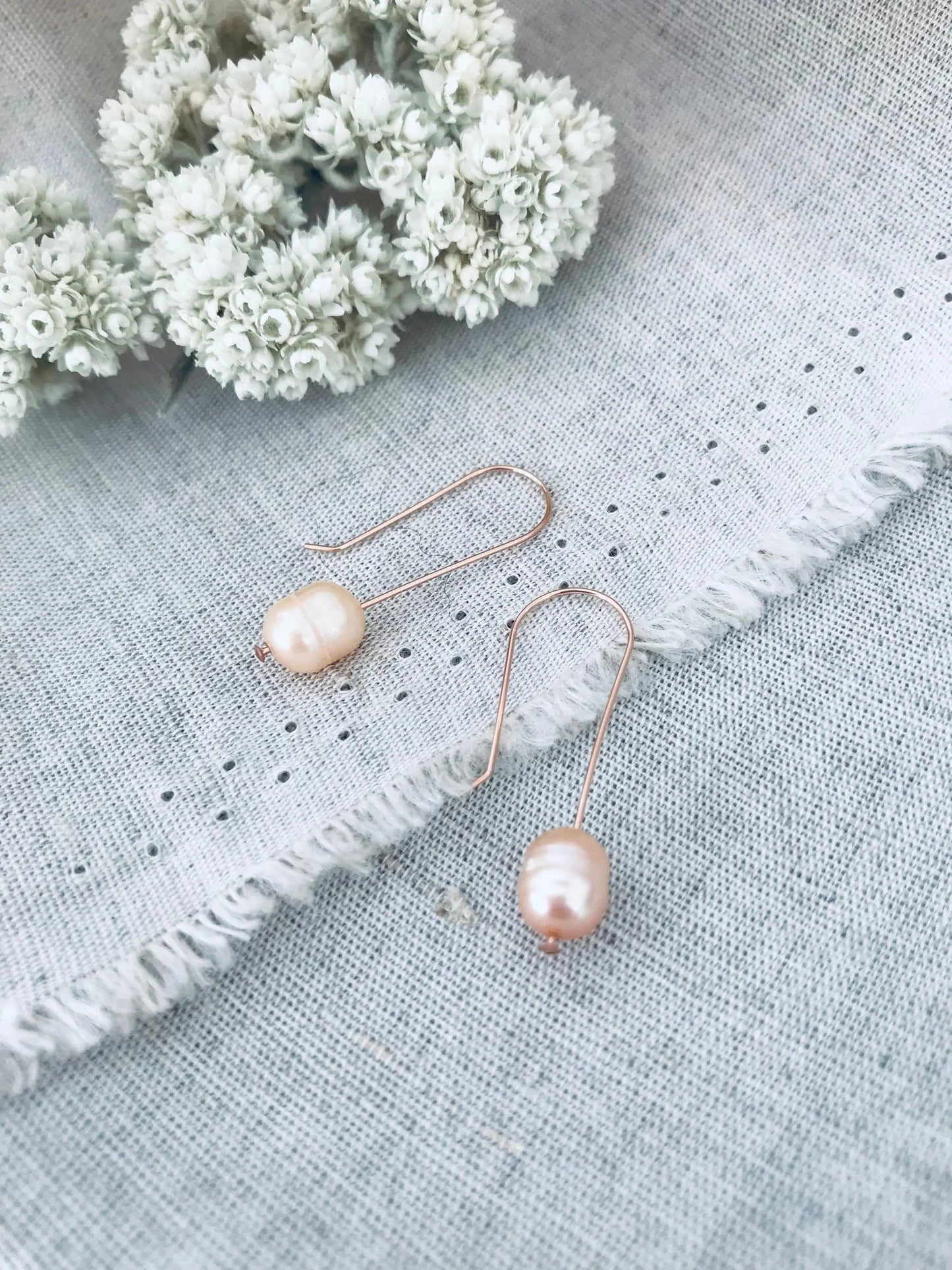Rose Pearl Earrings