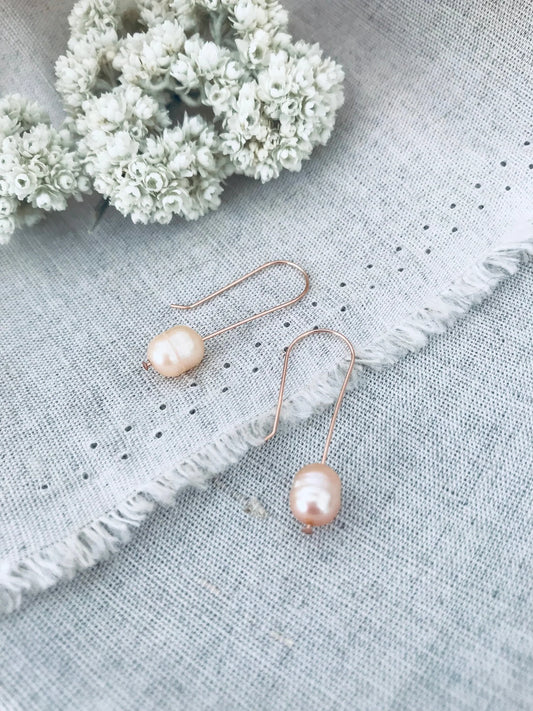 Rose Pearl Earrings