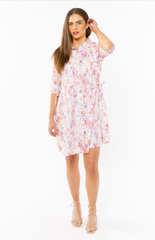 Indulgent Shirt Dress - Delicate Blossom