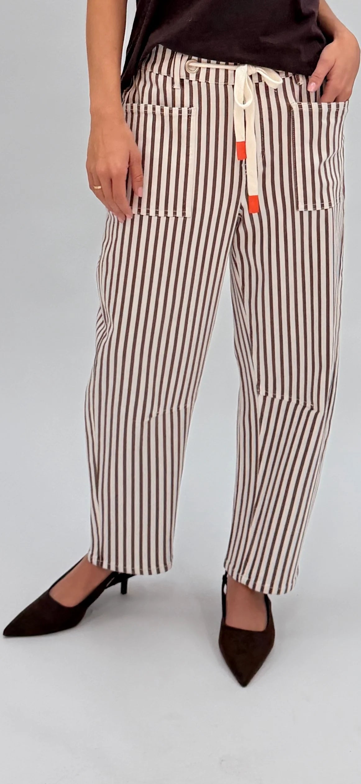 Carter Barrel Jean - Chocolate Stripe