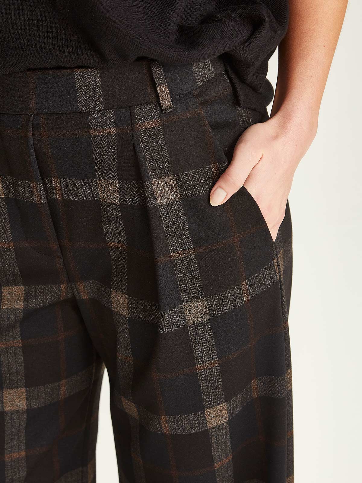 Kelsey Check Pant - Black Check