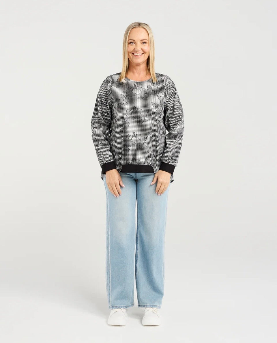 Havana Top - Floral Check