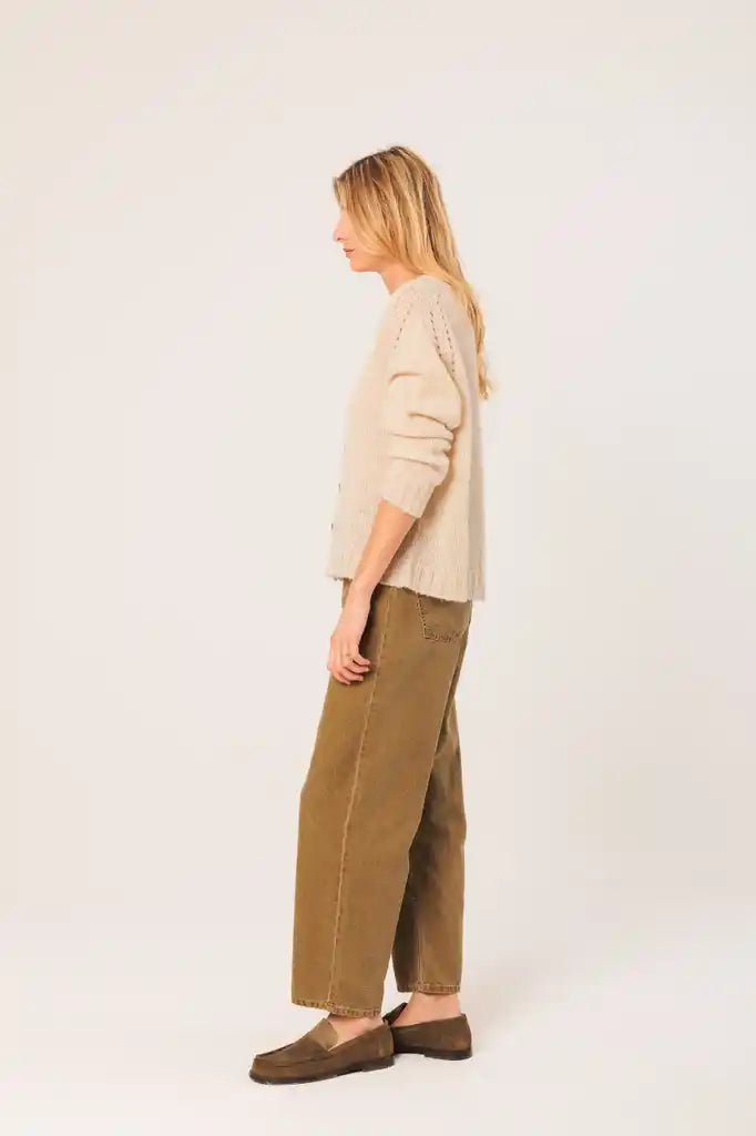Cream Knitted Cardigan