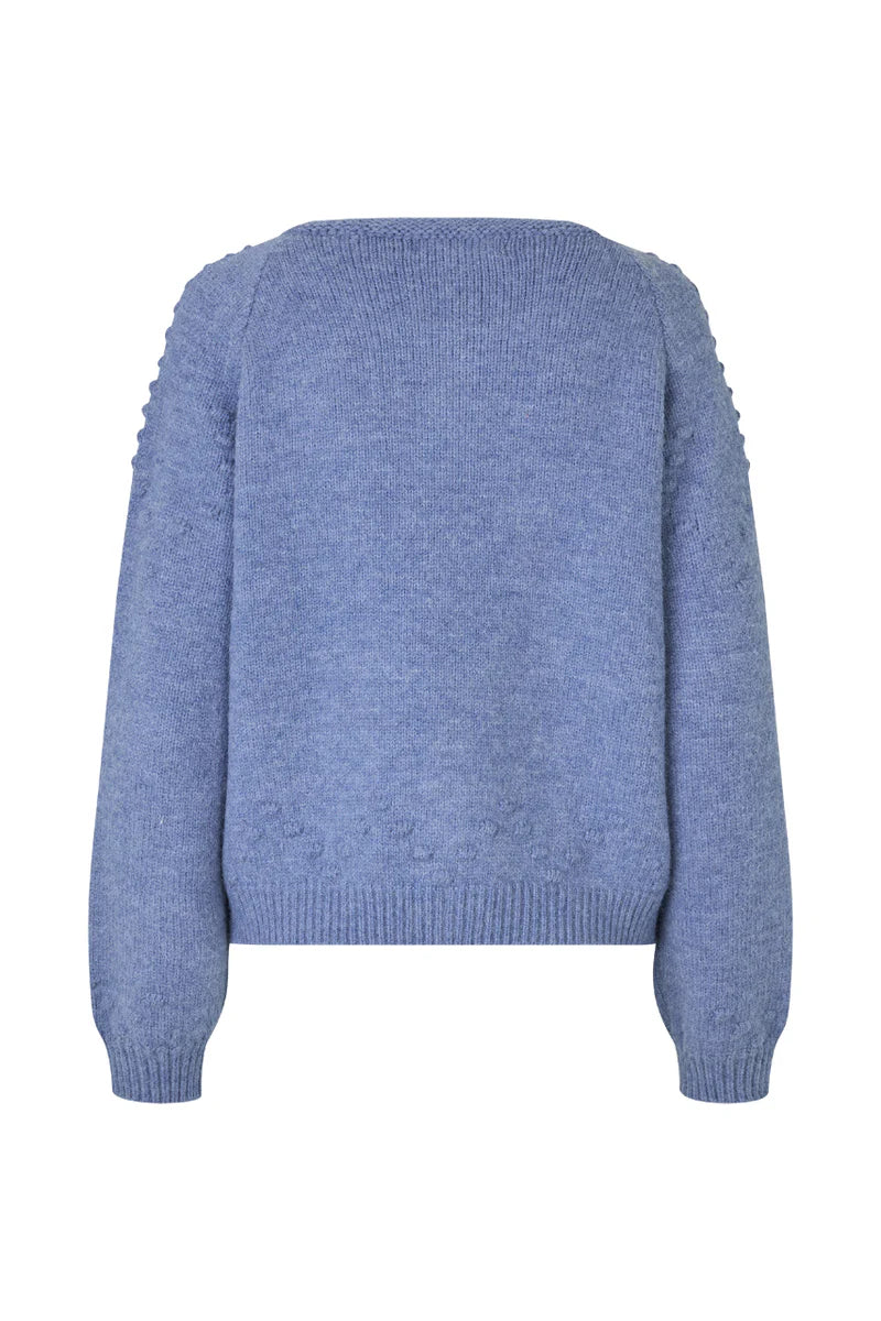 Gracelynn Knit Cardigan - Blue Melange