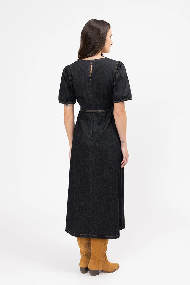Maya Dress - Washed Black