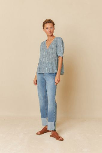 Indigo Blouse - Indigo Print