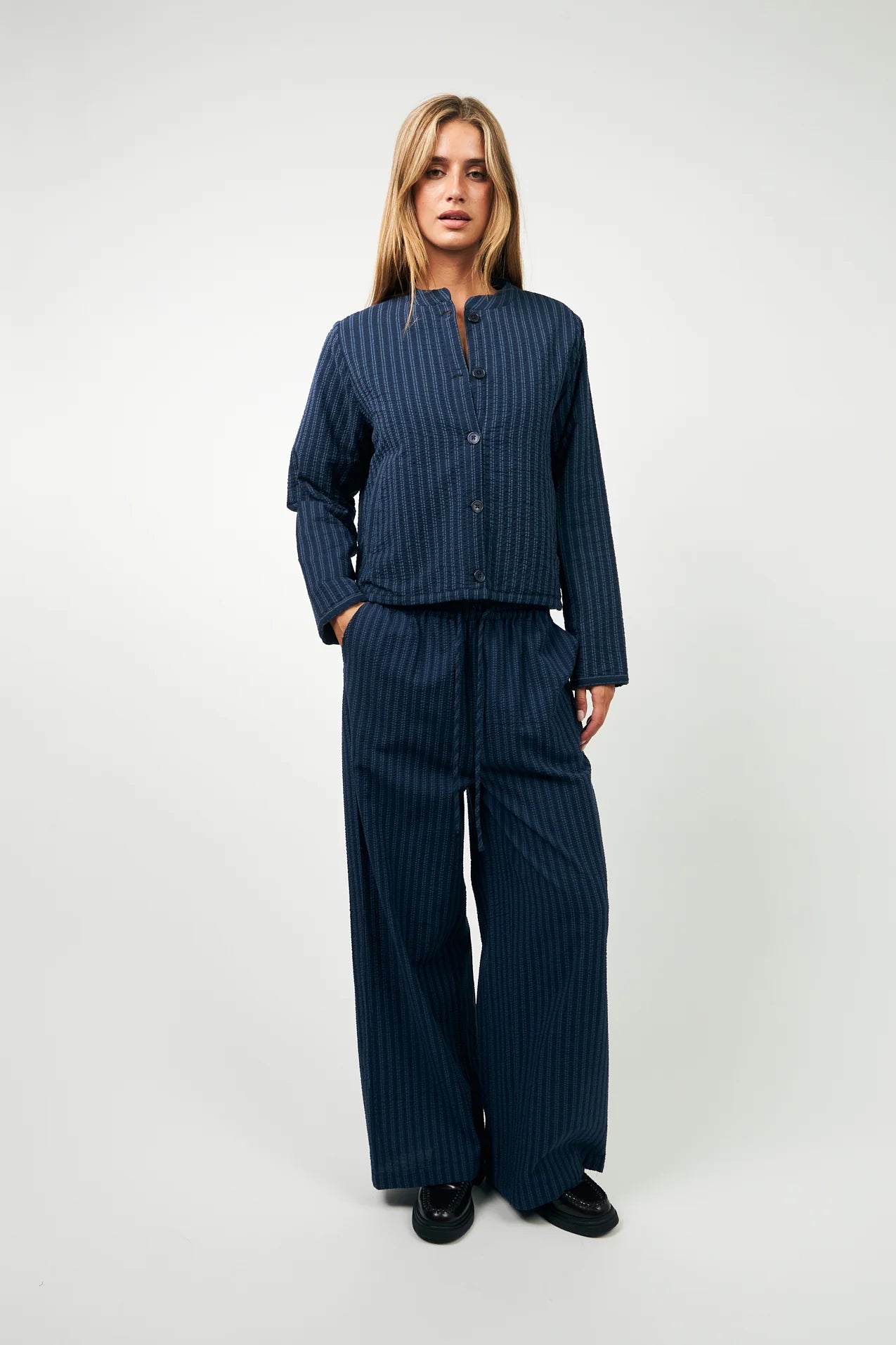 Emilia Jacket - Navy Stripe