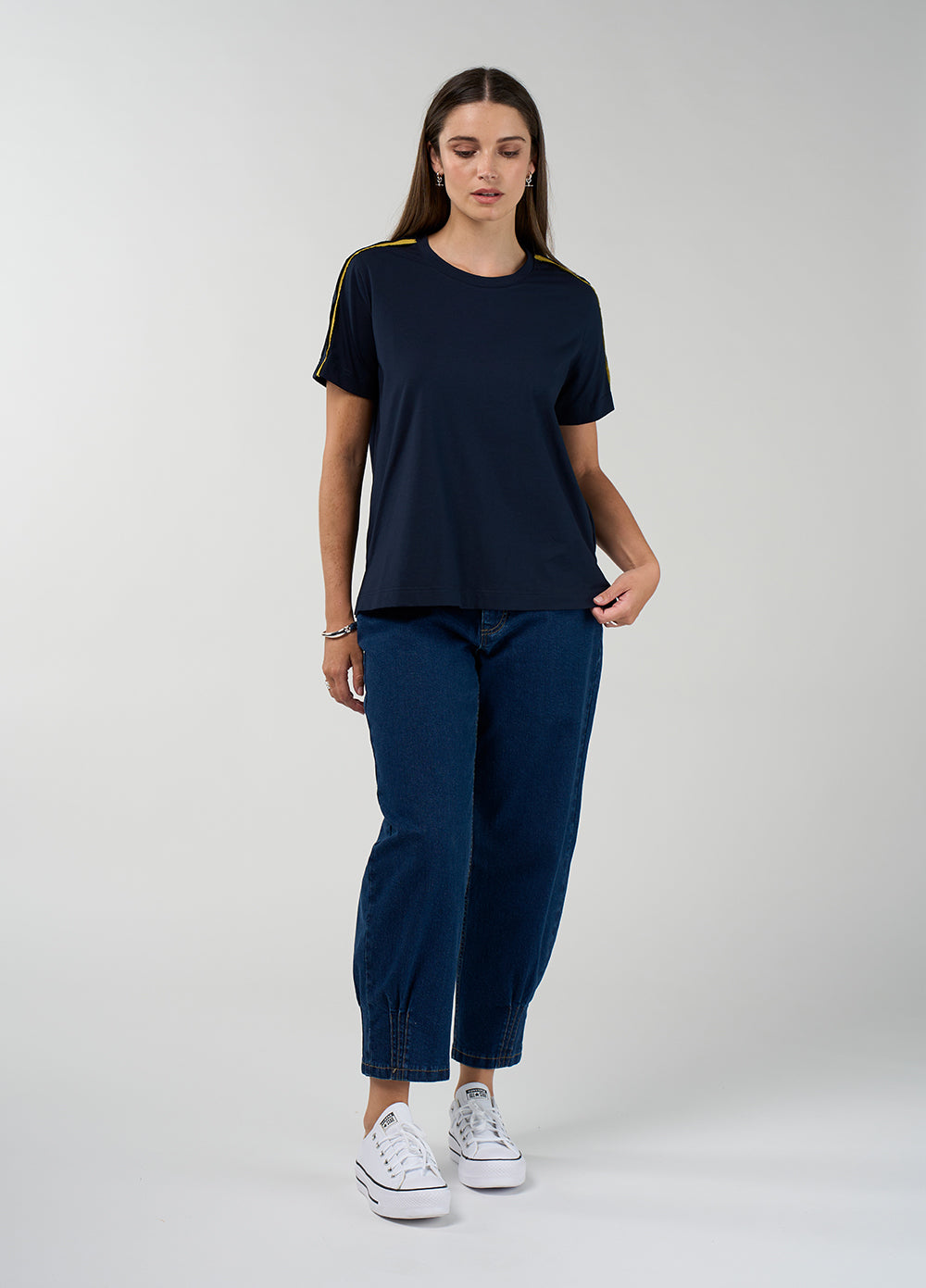 Duality Tee - Navy/Silk White