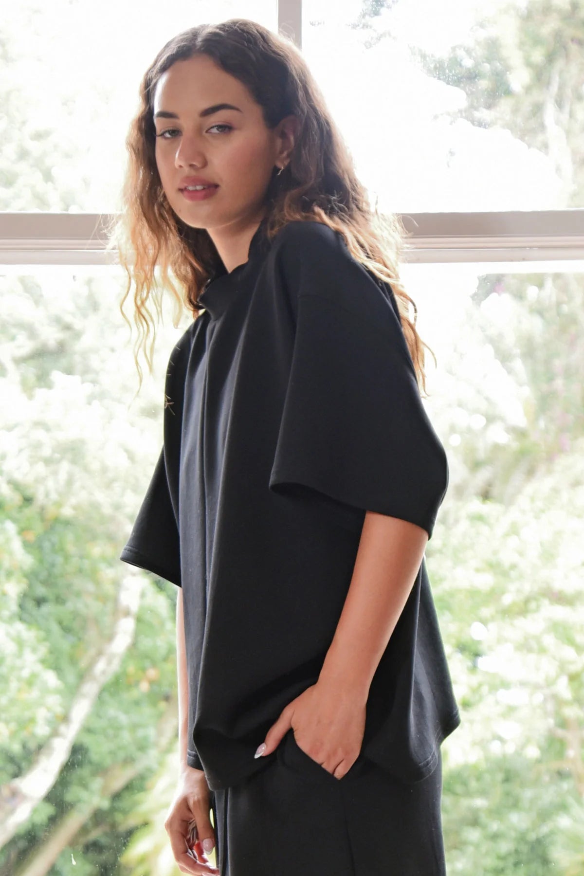 Lounge Effect Top - Black