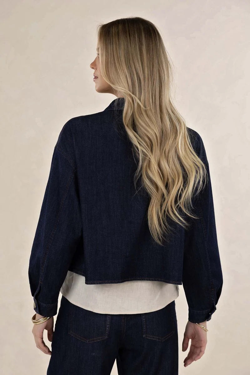 Ivy Denim Jacket - Dark Blue