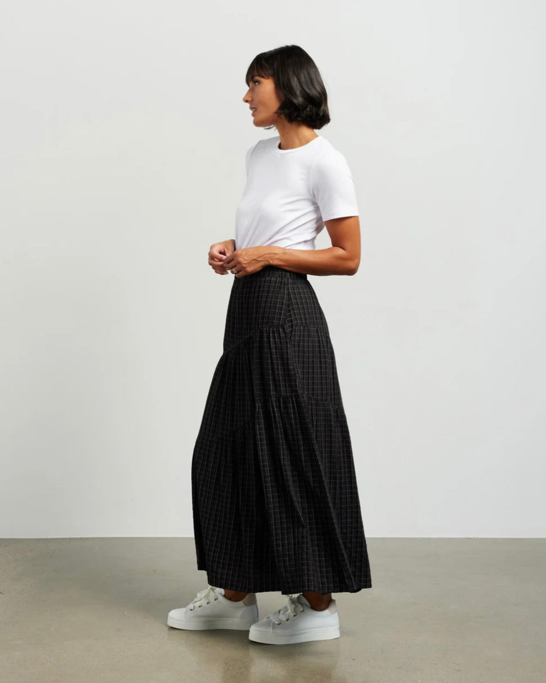 Harper Skirt - Black Plaid