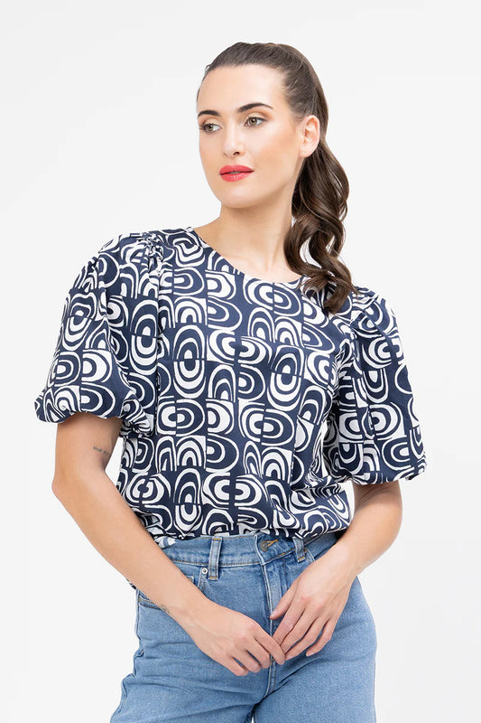 Relaxed Carefree Top - Ink Arch