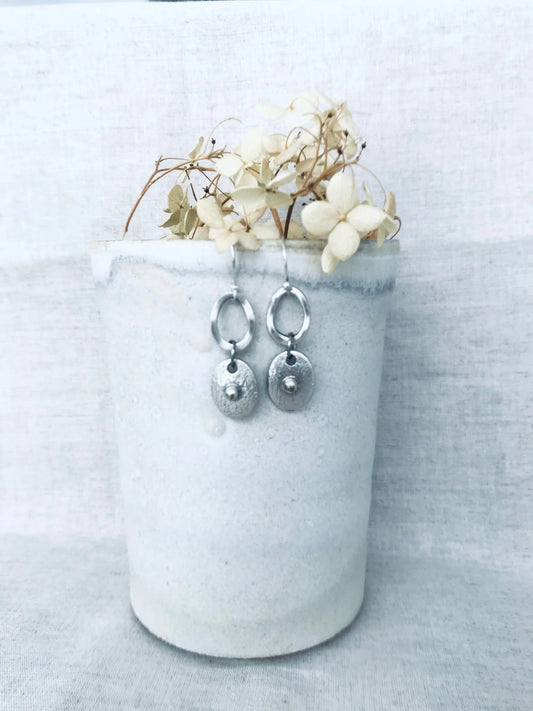 June Circle Earring - Silver