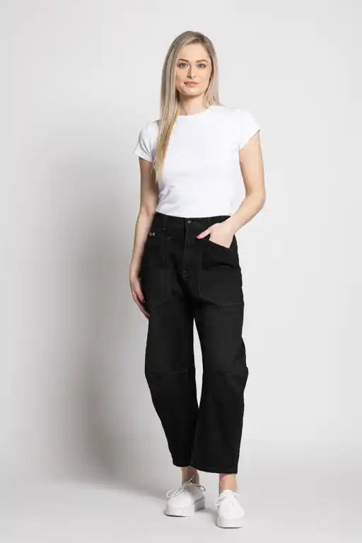 Marlow Barrel Jeans - Black