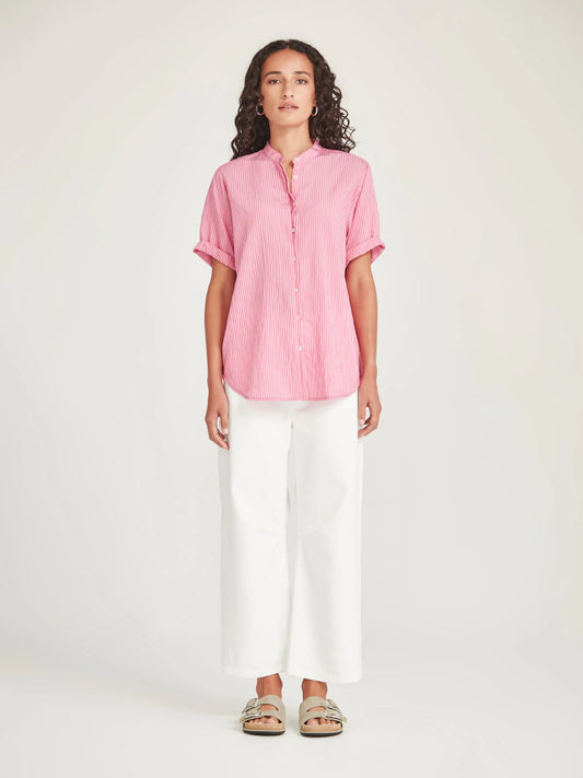 Flynn Stripe Shirt - Pink/Red Stripe