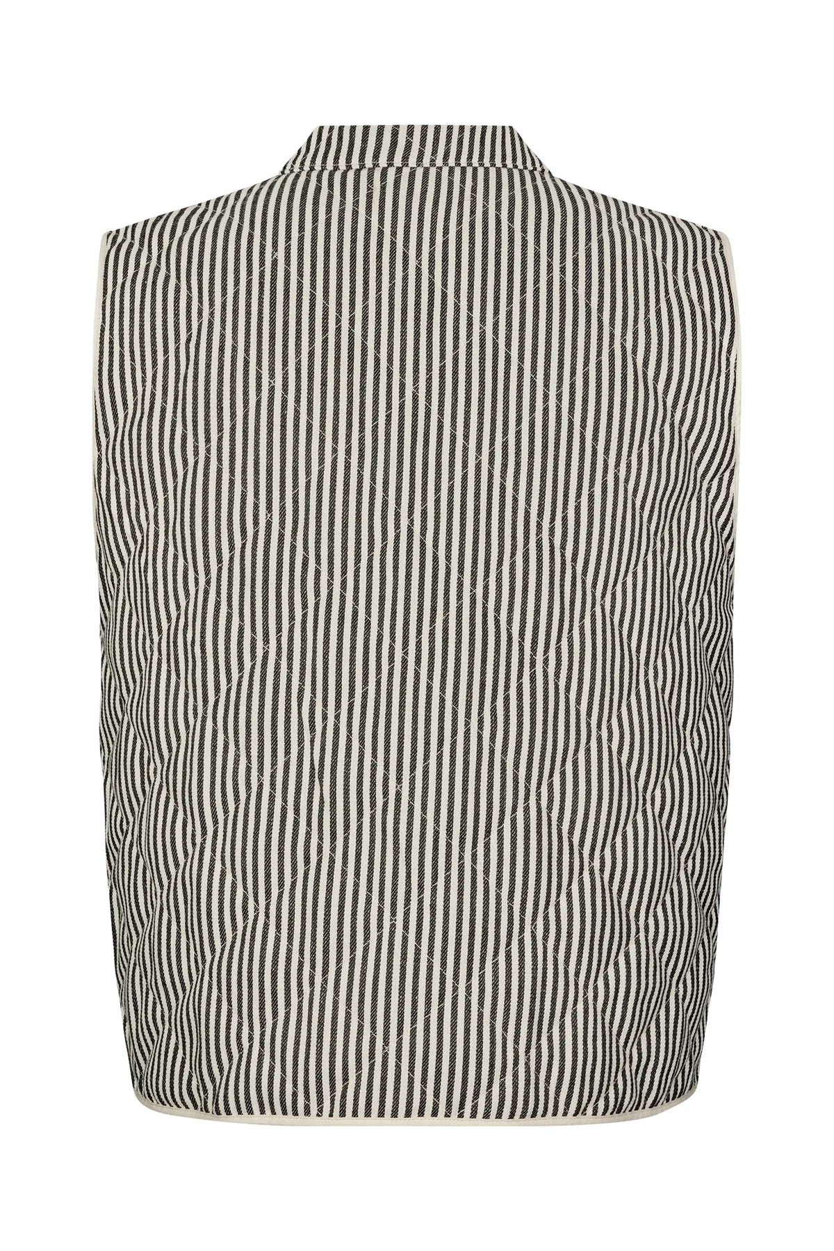 Cairo Quilted Vest - Black Stripe
