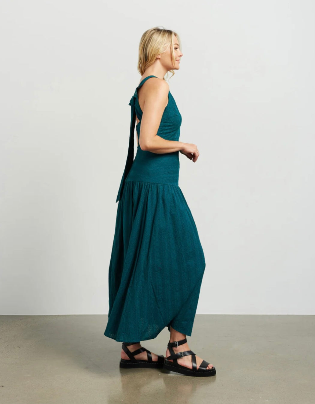 Mila Maxi Dress - Peacock Broderie