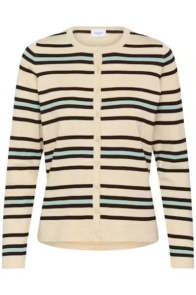 Pila Cardigan - Brown Rice Stripe