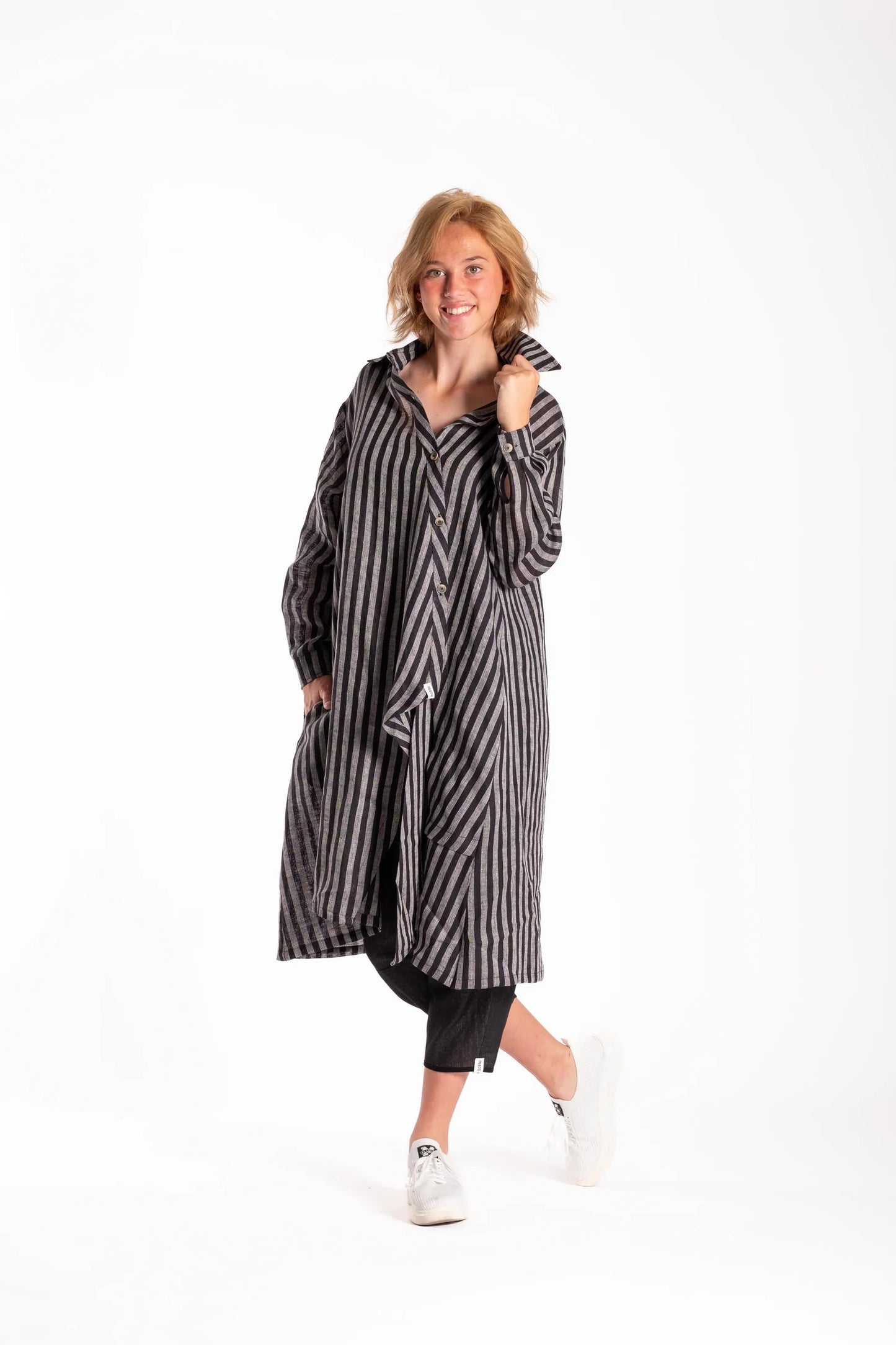Skylar Dress - Shadowy Stripe