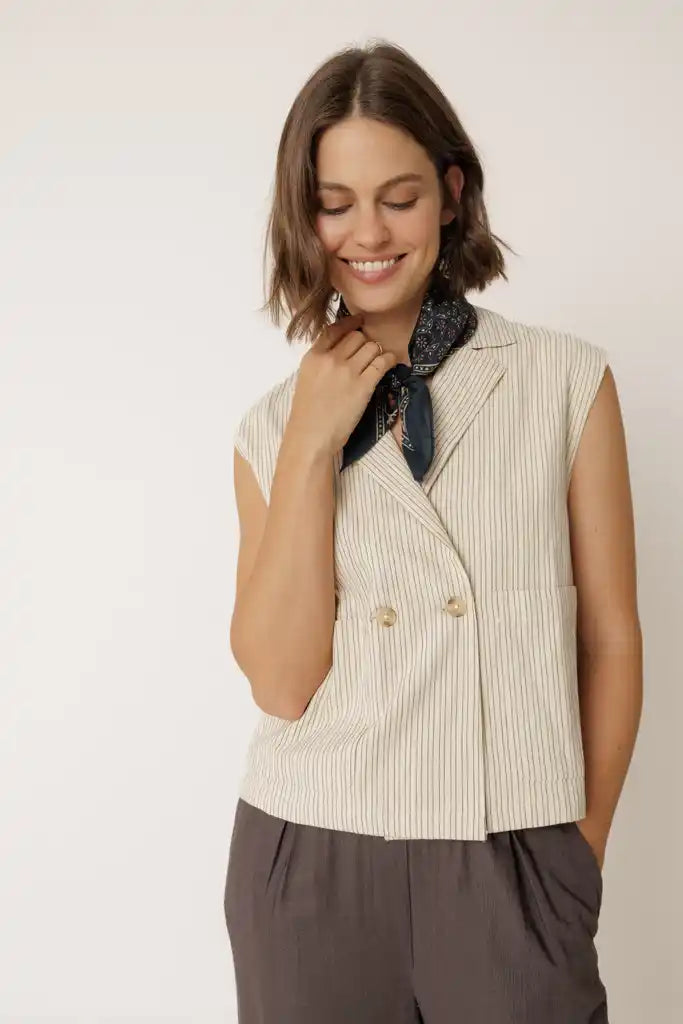 Indi & Cold Woven Scarf - Indigo