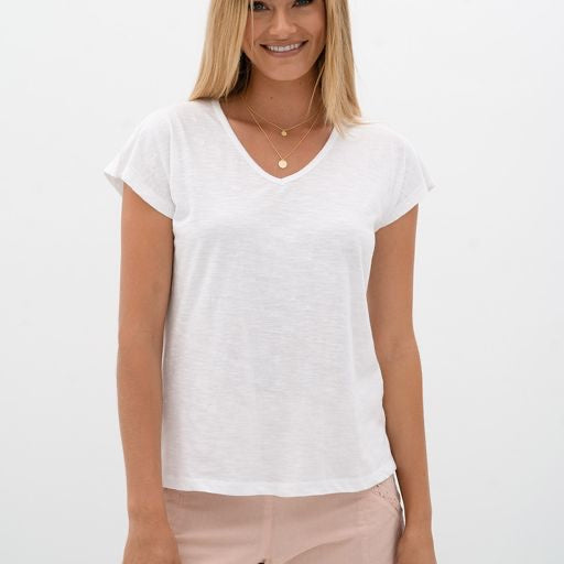 Must Have V Neck Tee - White