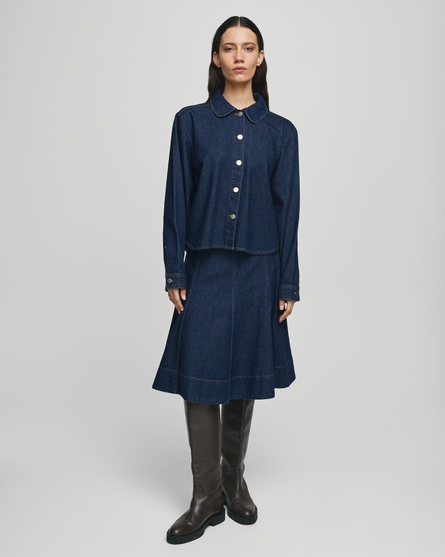 Adna Elena Shirt - Dark Blue Wash