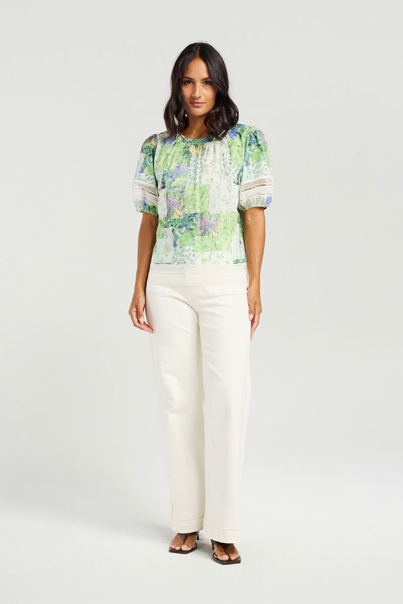 Paige Top - Botanical Patch