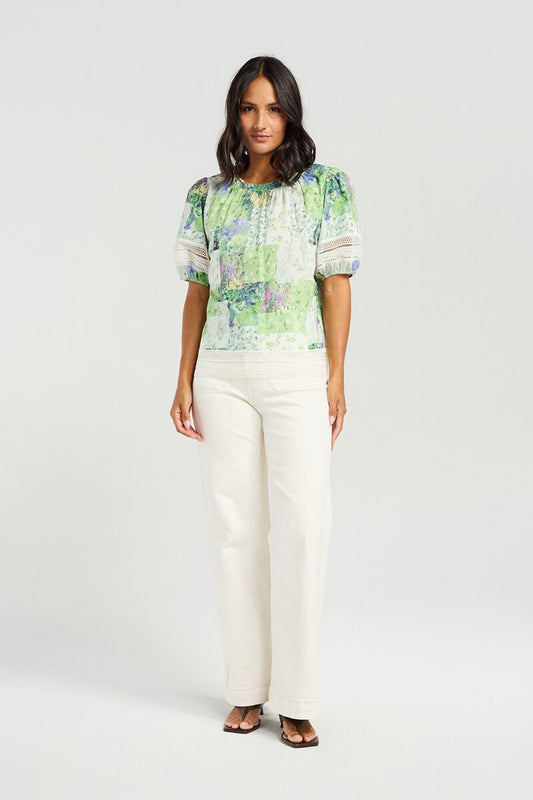 Paige Top - Botanical Patch