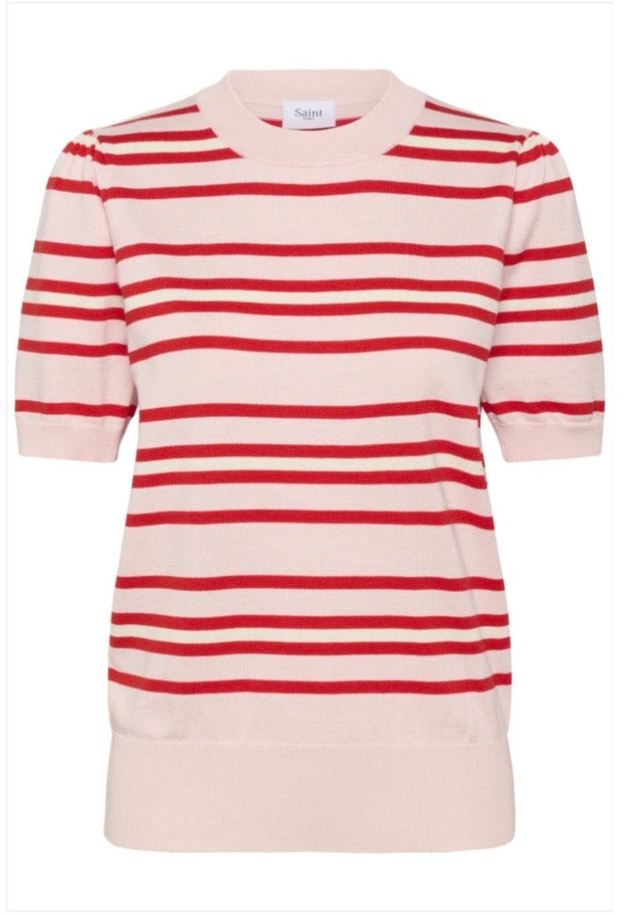 Pila Pullover - Chalk Pink/Red Multi Stripe