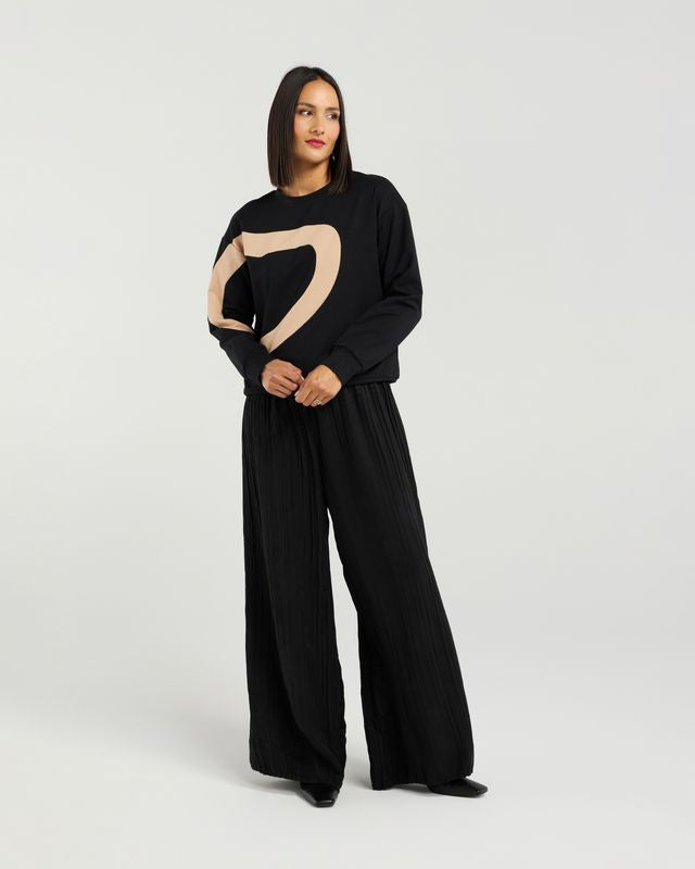 Amari Top - Black & Biscuit