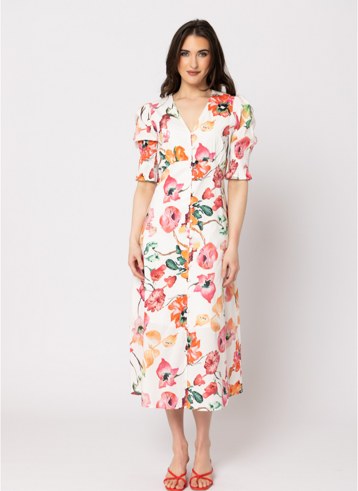 Accomplished Dress - Apricot Bloom