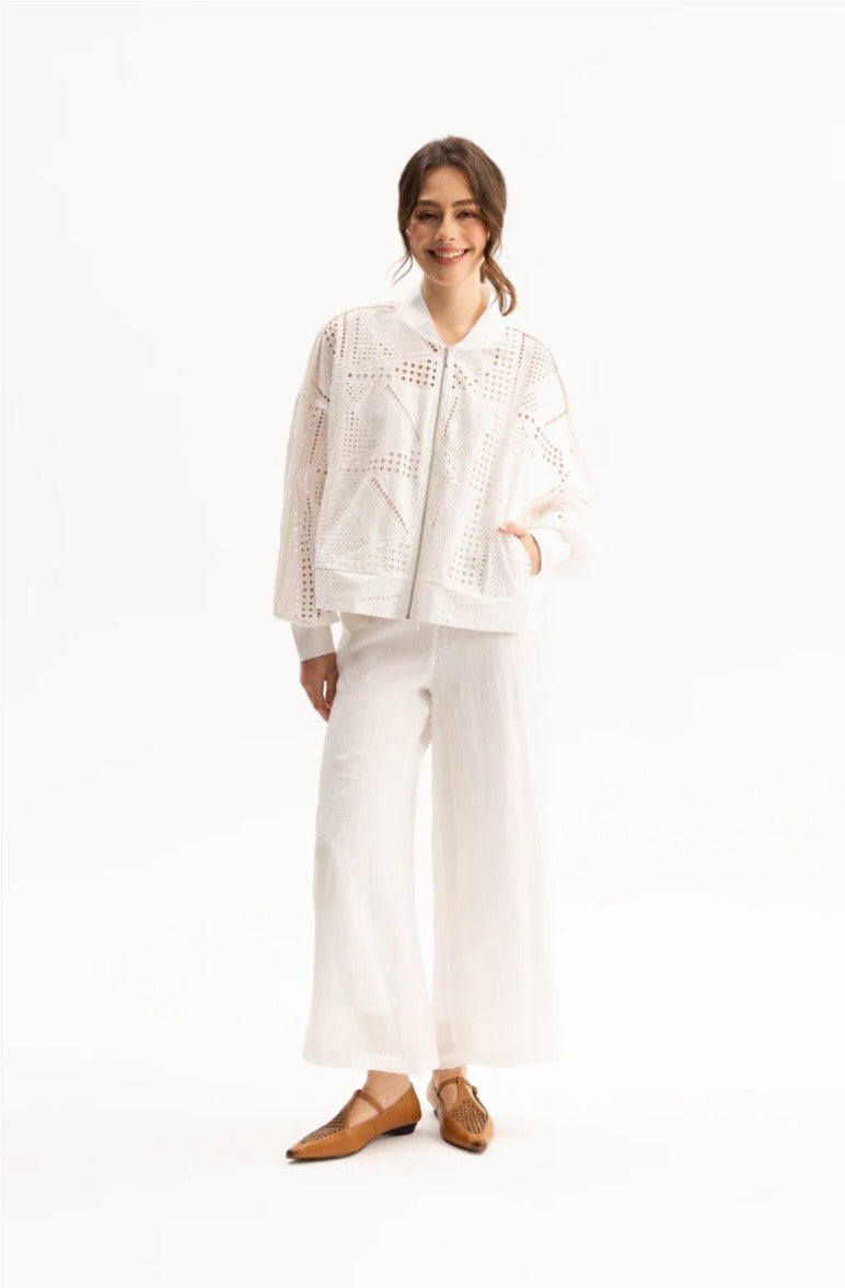 Cora Bomber Jacket - White