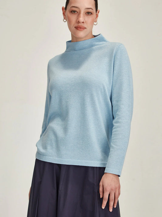 Tasmin Funnel Neck - Air Blue
