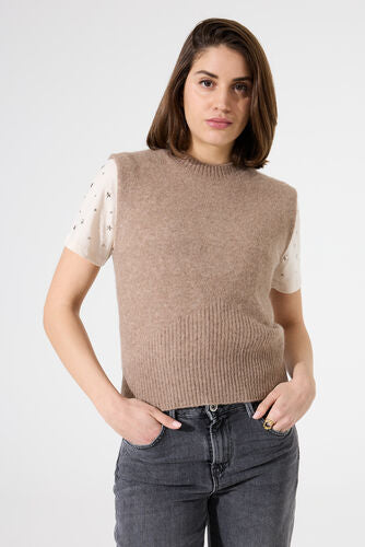 Taupe Knit Vest