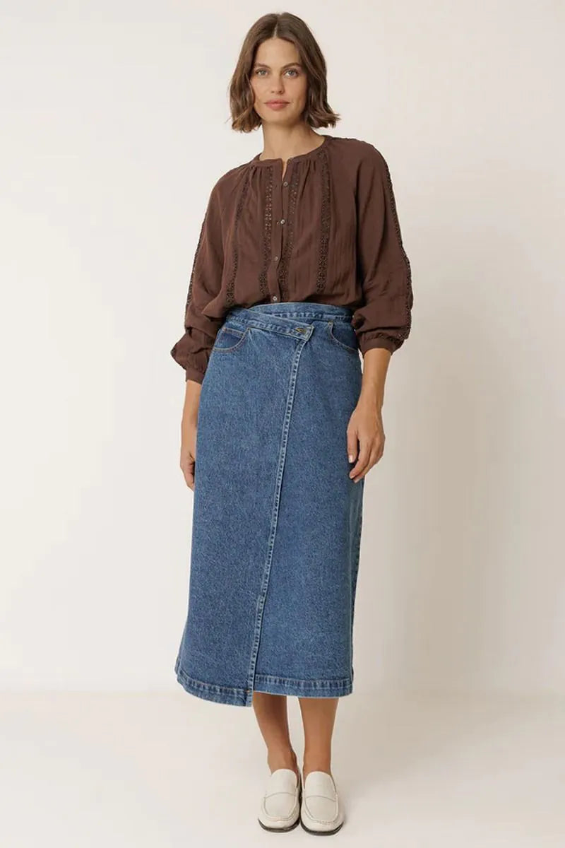 Romantic Gauze Blouse - Chocolate