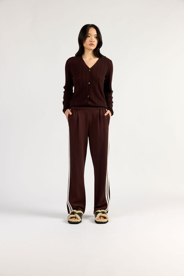 Bobbie Pants - Dark Chocolate Double Stripe