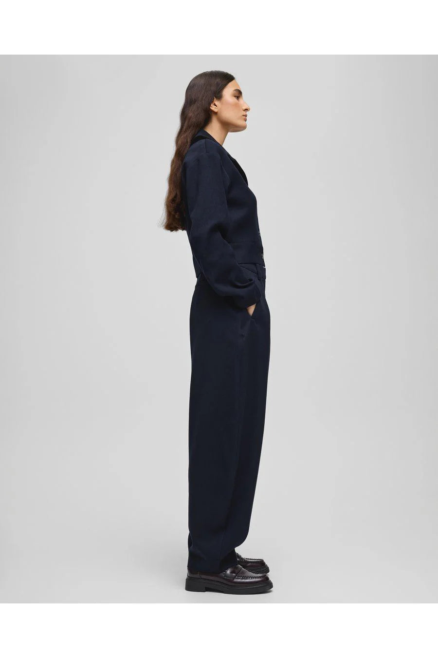 Mynthe High Waisted Pants - Sky Captain