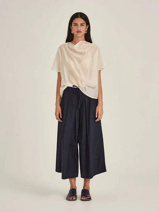 Asha Flare Pant - French Navy