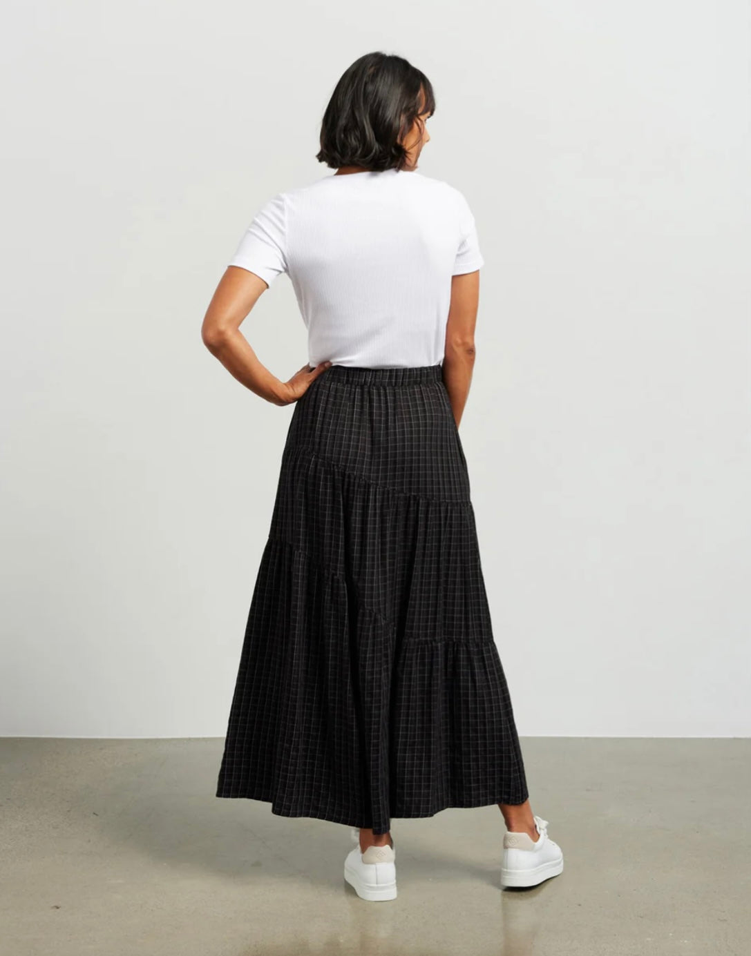 Harper Skirt - Black Plaid