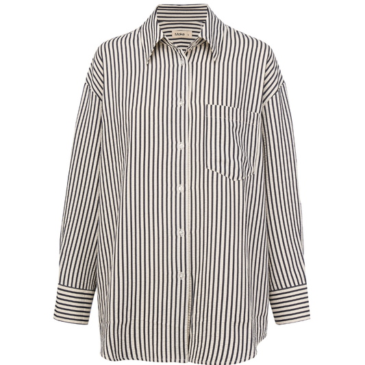 Sassy Women’s Long Sleeve Shirt - Blue/White Stripe