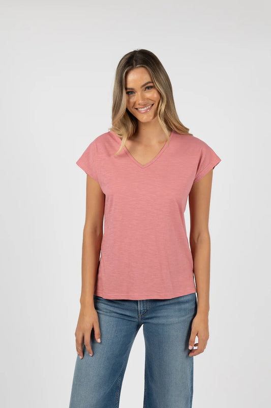 Must Have V Neck Tee - Blush